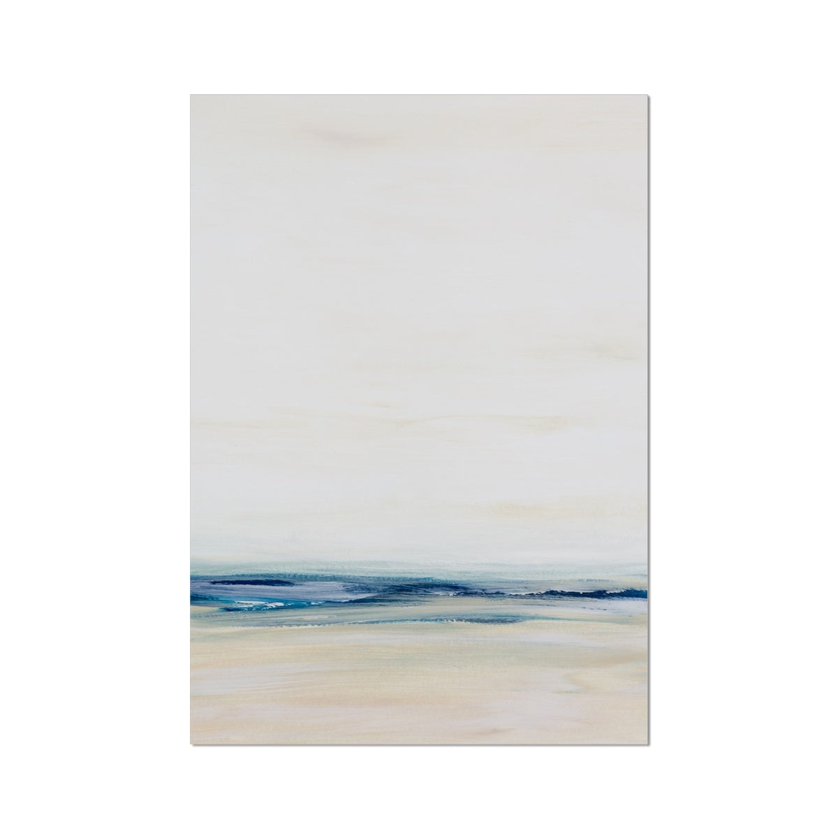 Coastal Study Painting | Portrait | Abstract Beach Painting - Unframed Wall Art