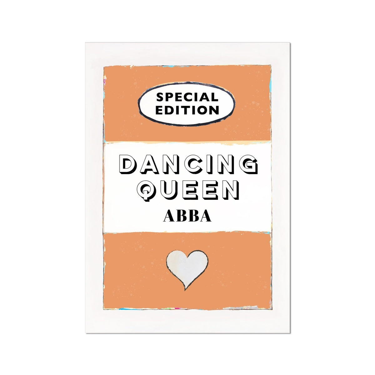 Dancing Queen (Orange) Lyric Book Cover Print - Unframed