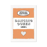 Dancing Queen (Orange) Lyric Book Cover Print - Unframed