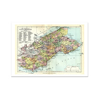 Fife and Kinross Vintage Map Print - Unframed