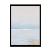 Modern Abstract Coastal Painting No 3 | Minimal Beach Painting - Framed Wall Art