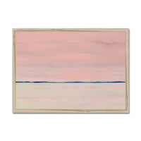 Rose-gold Coastal Painting | Abstract Beach Painting - Framed Wall Art