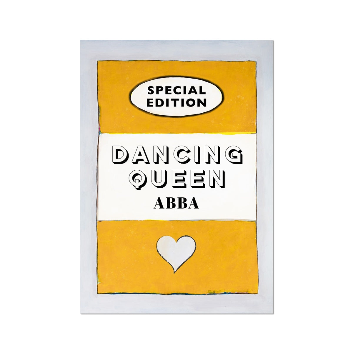 Dancing Queen (Yellow) Lyric Book Cover Print - Unframed