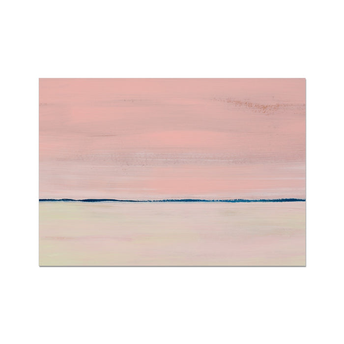 Rose-gold Coast Painting | Abstract Beach Painting - Unframed Wall Art