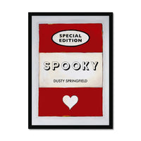 Spooky Halloween  Quote on  Vintage Style Book Cover Print  - Framed