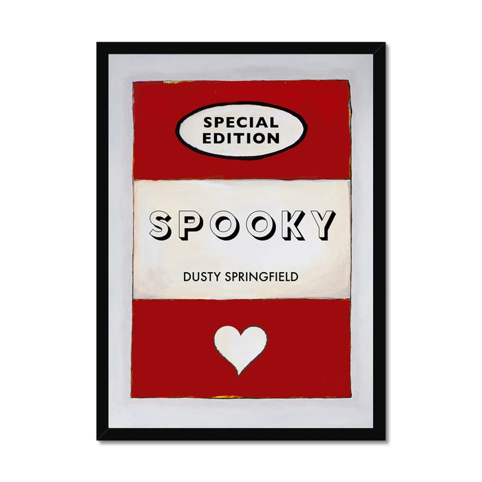 Spooky Halloween  Quote on  Vintage Style Book Cover Print  - Framed