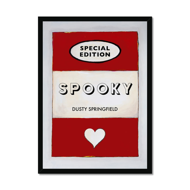 Spooky Halloween  Quote on  Vintage Style Book Cover Print  - Framed