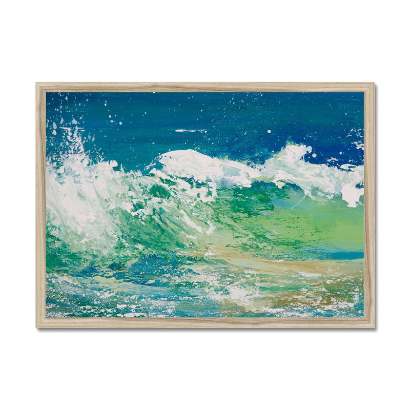 Wave Painting | Study No 1 | Seascape Beach Painting Wall Art - Framed Wall Art