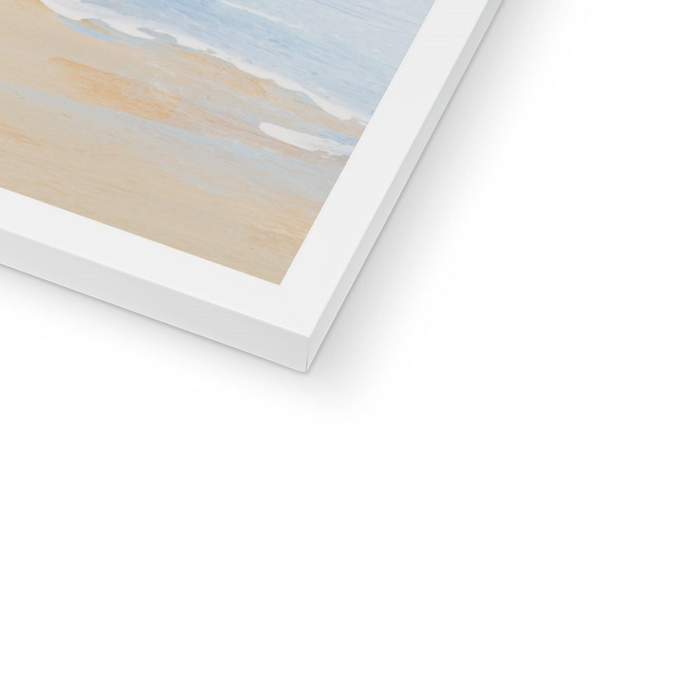 Modern Abstract Coastal Painting No 3 | Minimal Beach Painting - Framed Wall Art