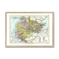 Ross and Cromarty Map Print | Vintage Map - Framed