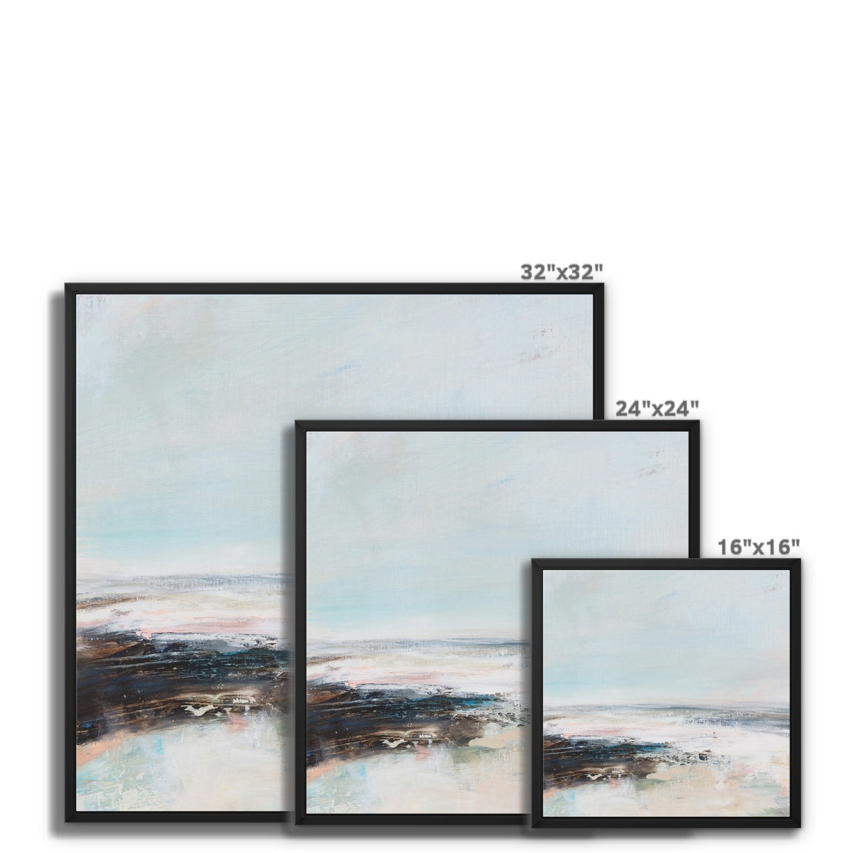 Sea Veil 2 | Coastal Visions Beach Painting Print - Framed Canvas -  beach painting