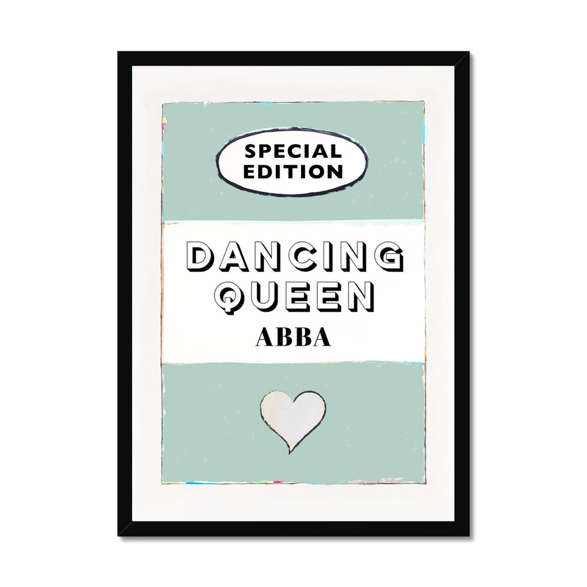 Dancing Queen  Quote on  Vintage Style Book Cover Print in Green - Framed