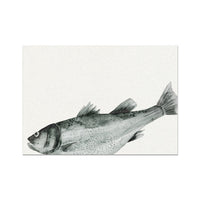 Ink Wash Fish Art Print | Landscape Format - Unframed