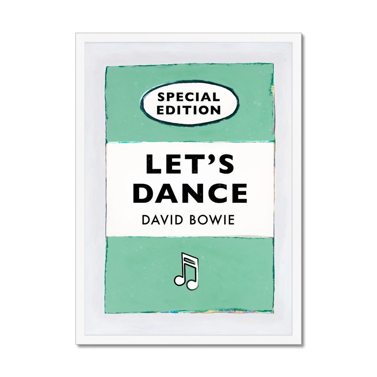 Let's Dance (Jade) Lyric Book Cover Print - Framed