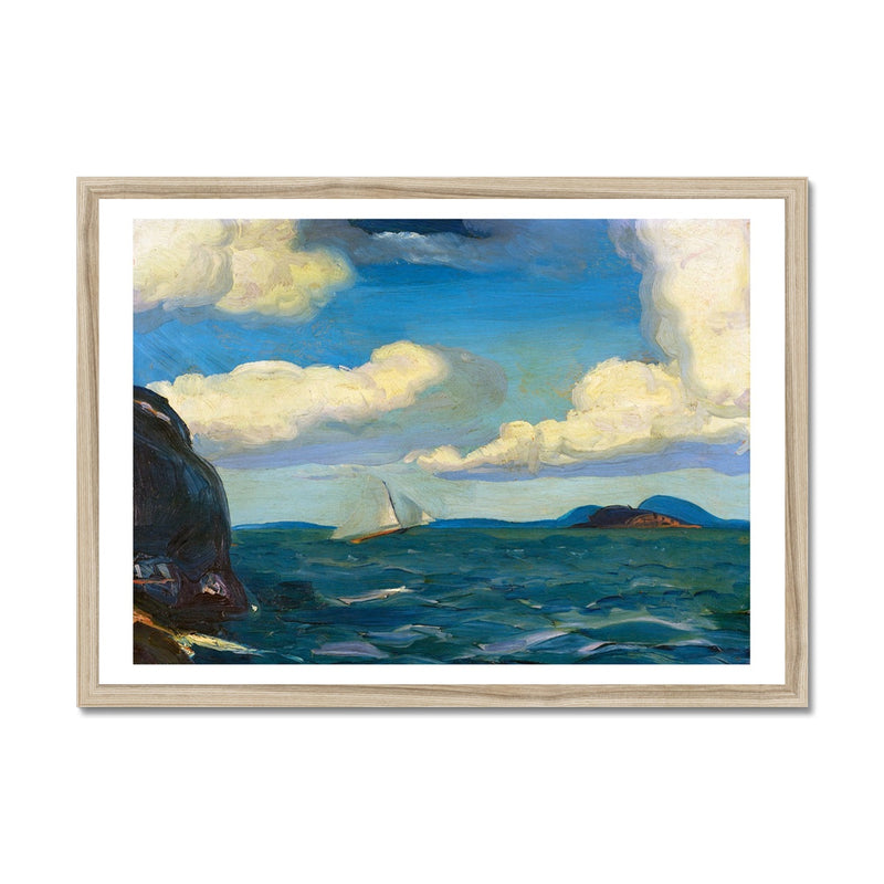 A Fresh Breeze Beach Painting | Vintage Boat Painting Wall Art - Framed Art Print