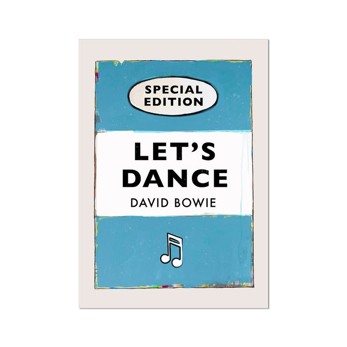 Let's Dance (Aqua) Lyric Book Cover Print - Unframed