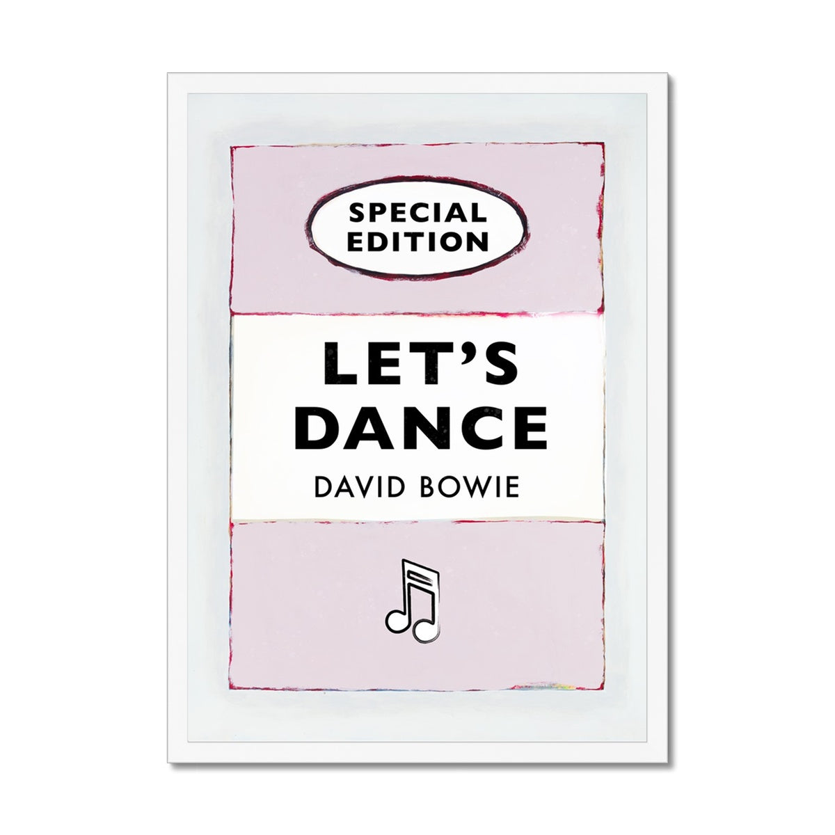 Let's Dance (Pink) Lyric Book Cover Print - Framed