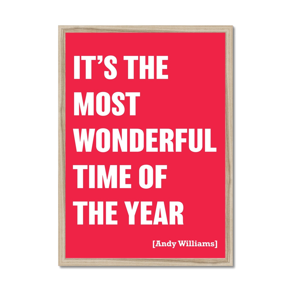 Wonderful Life Film Quote Print | Christmas Art Print  - Framed