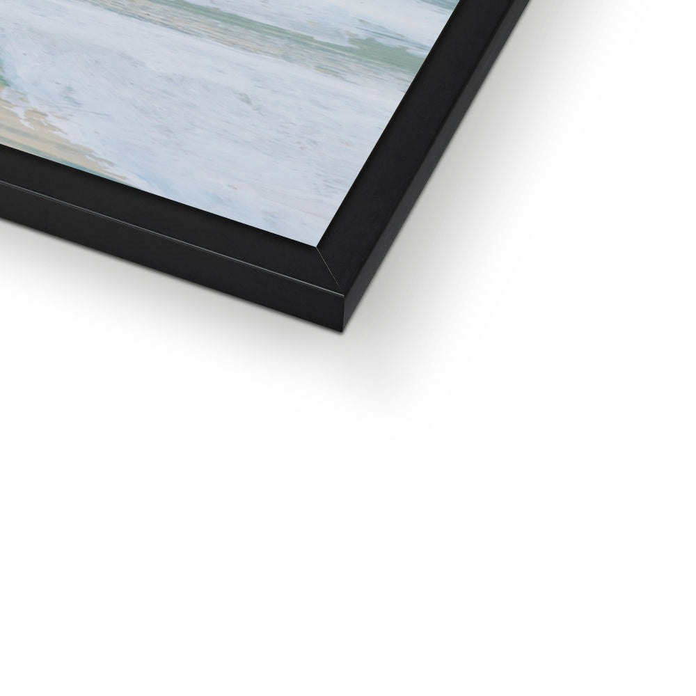 Dusk Sea Painting | Beach Painting - Framed Sunset Print