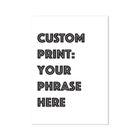 Personalised Quote Art | Cruise Type | Black & White - Unframed