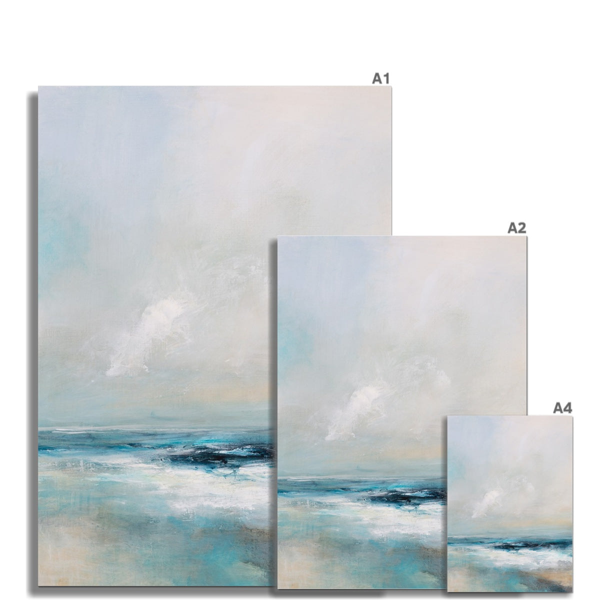 Ocean's Embrace | Coastal Visions Sea Painting Print - Unframed Print - beach painting