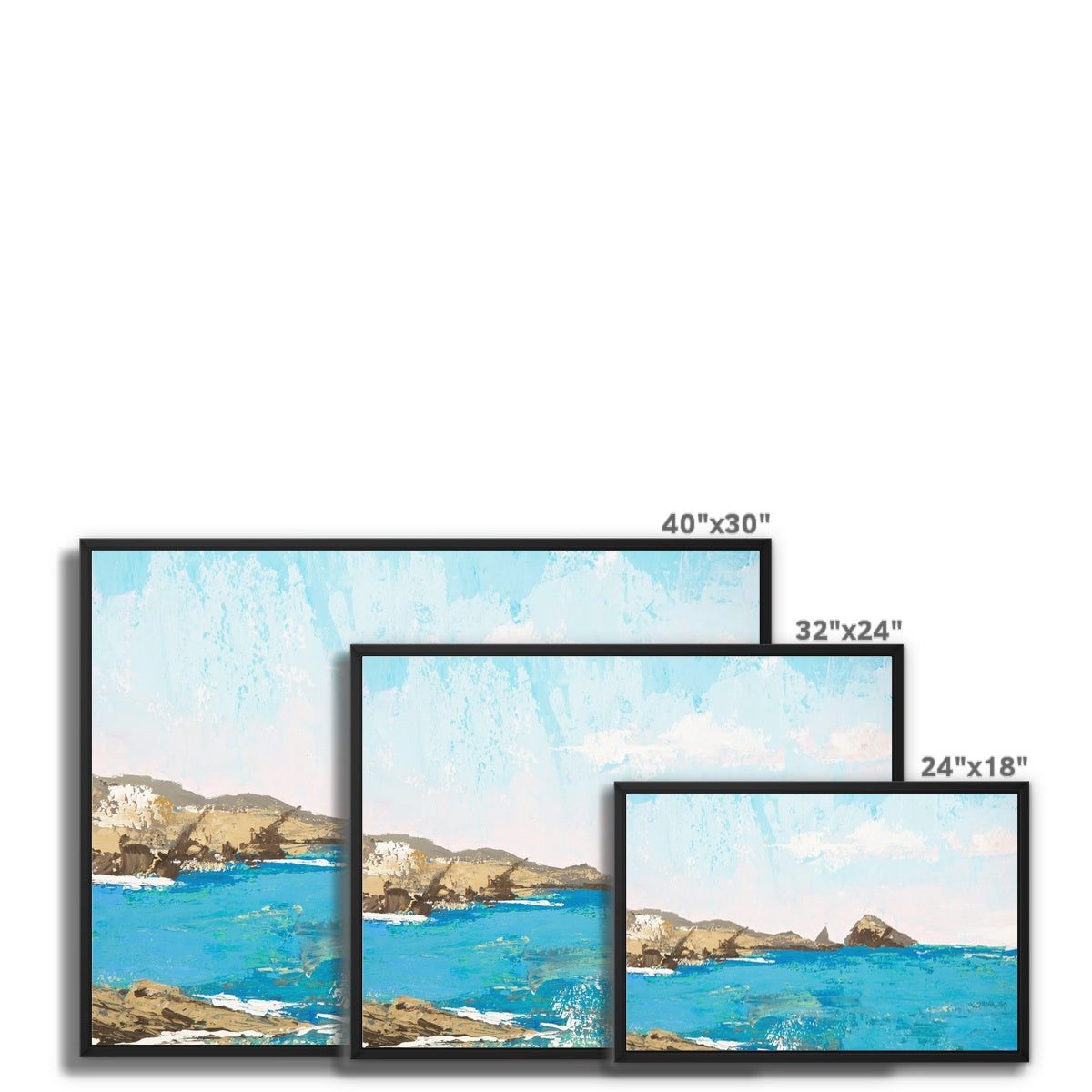 Mother Ivey's Bay Painting | Seascape Beach Painting Wall Art - Framed Canvas