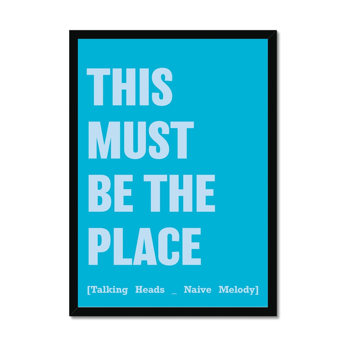 This Must Be The Place (Aqua) Song Lyric Typography Art Print - Framed Beach House Art - Vintage bird paintings