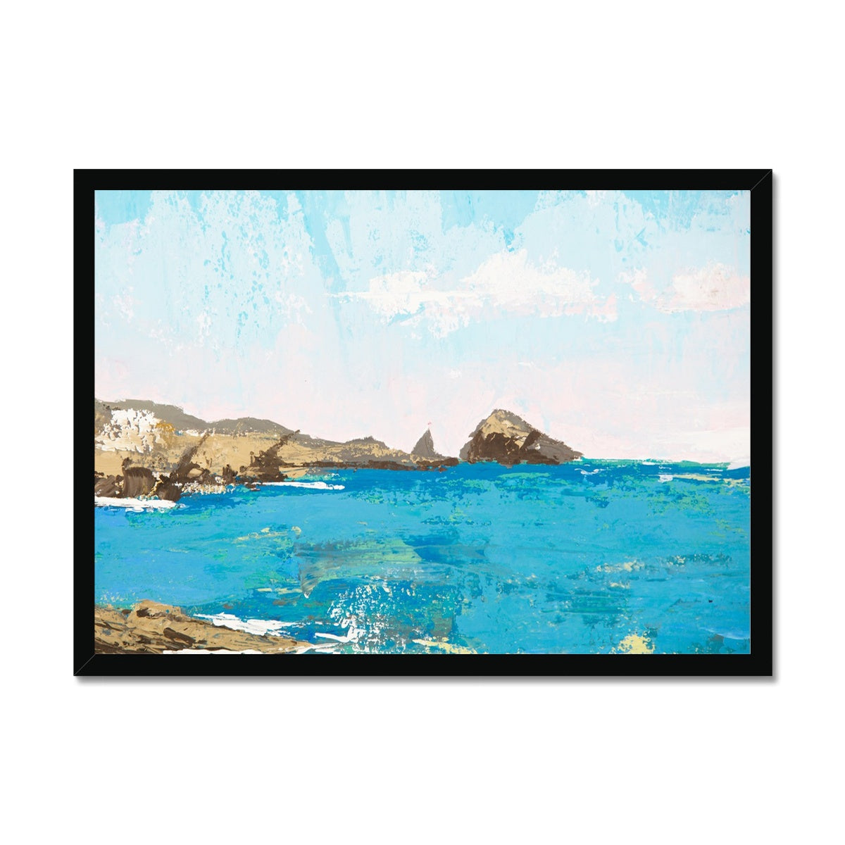 Mother Ivey's Bay Painting | Seascape Beach Painting Wall Art - Framed Art Print