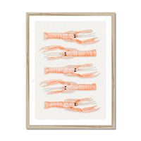 Langoustine Painting | Kitchen Wall Art Print - Framed