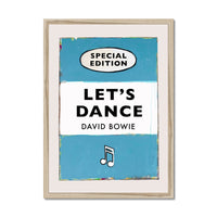 Let's Dance (Aqua) Lyric Book Cover Print - Framed