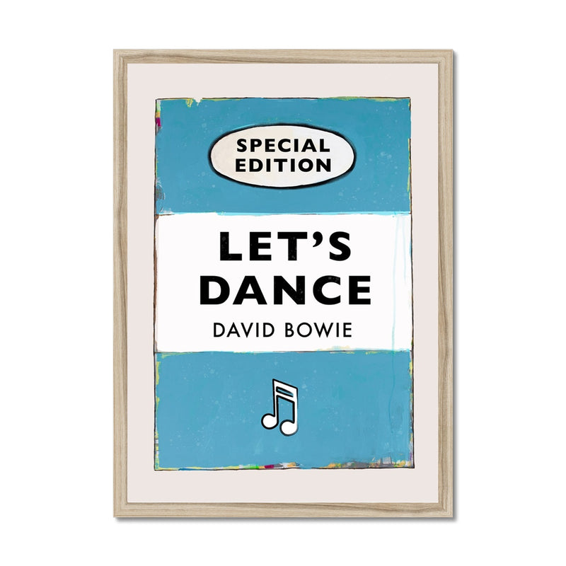 Let's Dance (Aqua) Lyric Book Cover Print - Framed