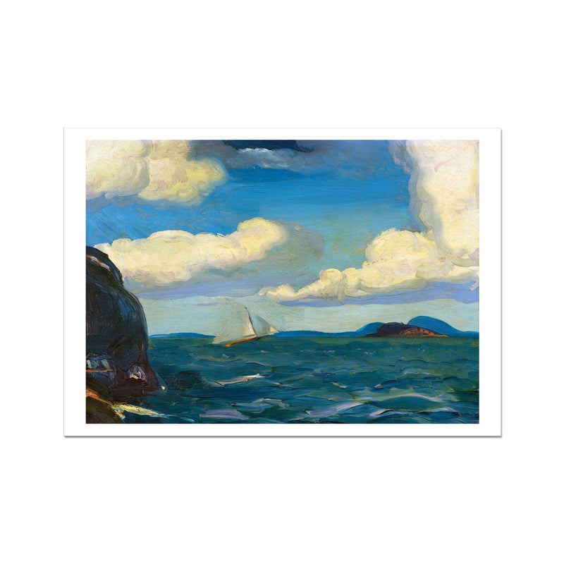 A Fresh Breeze Beach Painting | Vintage Boat Painting Wall Art - Unframed Art Print