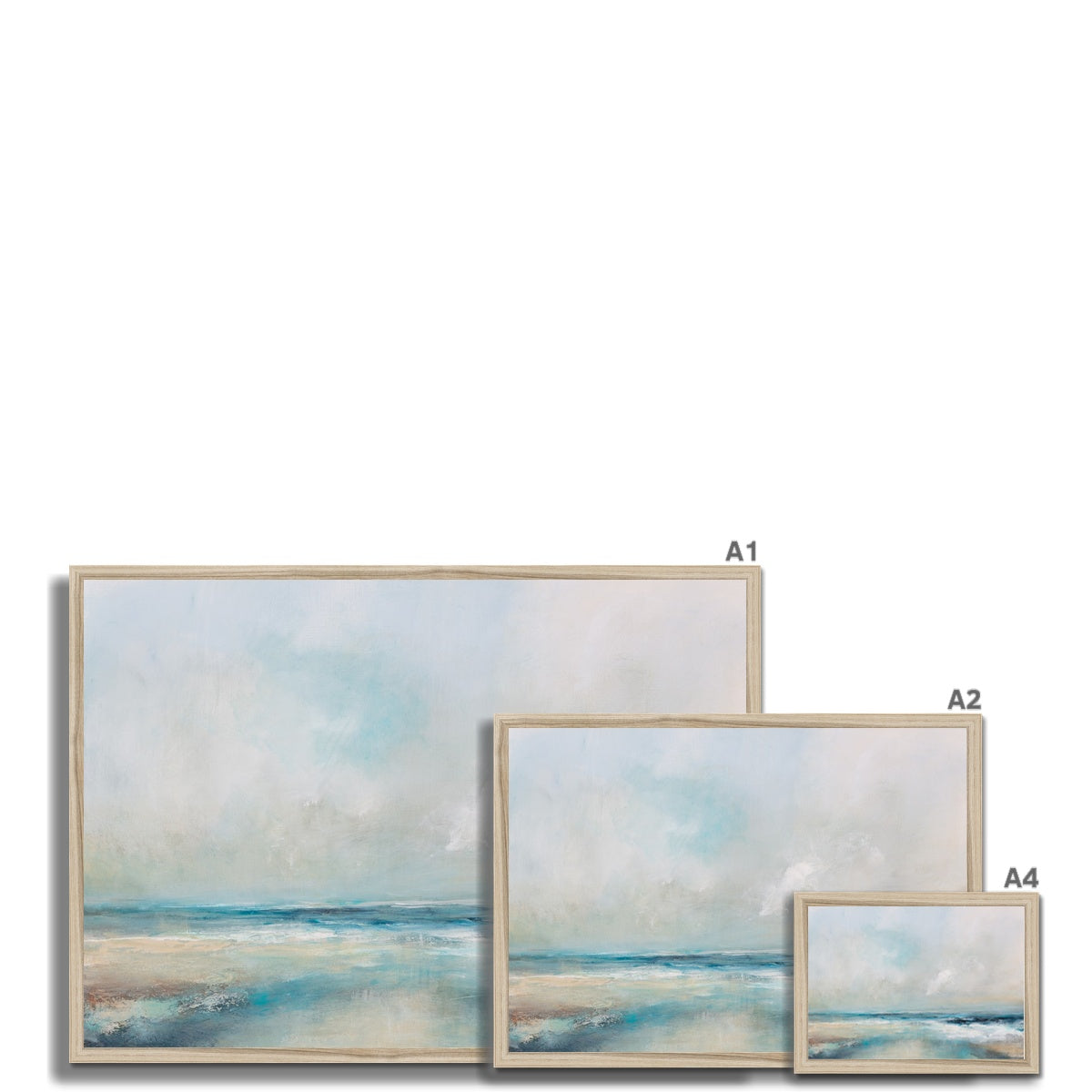 Ethereal Coast | Coastal Visions Beach Painting Print - Framed Print - coastal wall art