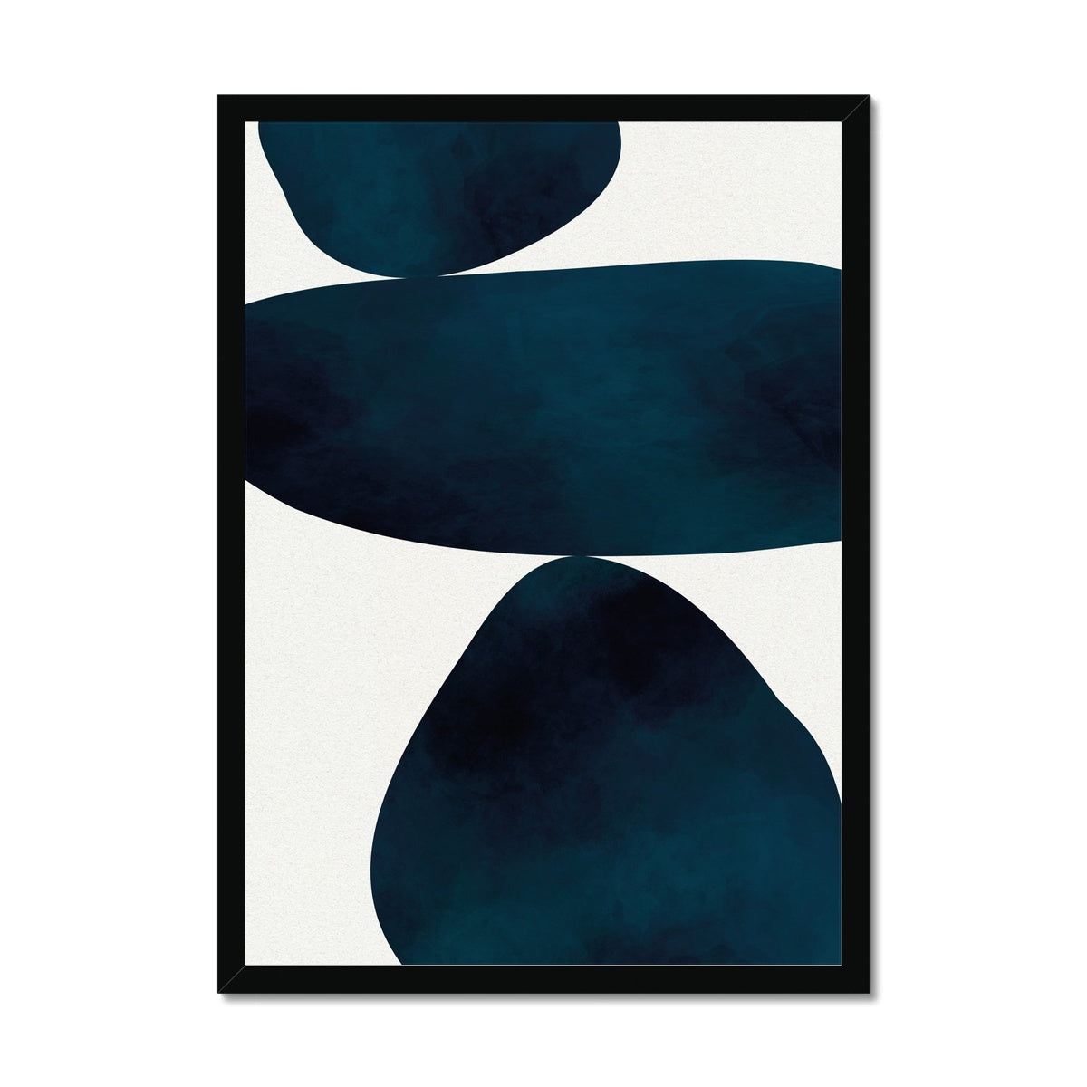 Abstract Blue Art Print | Abstract Solid Shape Art - Abstract Unframed Wall Art