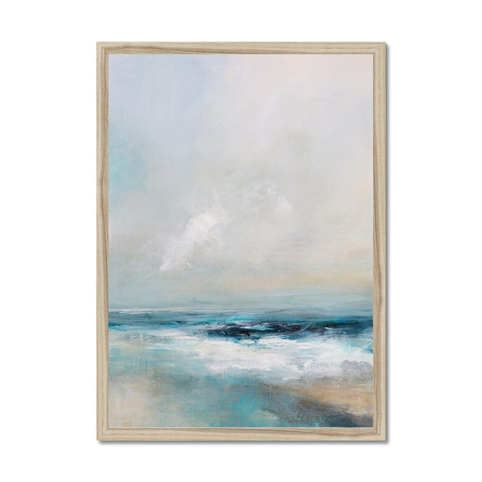 Ocean's Embrace | Coastal Visions Sea Painting Print - Framed Print - large sea artwork