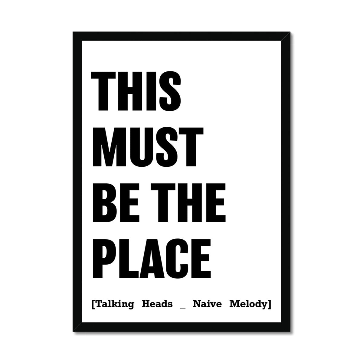 This Must Be The Place (White) Song Lyric Typography Art Print - Framed Beach House Art - Vintage bird paintings