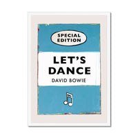 Let's Dance (Aqua) Lyric Book Cover Print - Framed