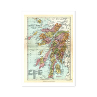 Argyll and Bute Map Print - Unframed