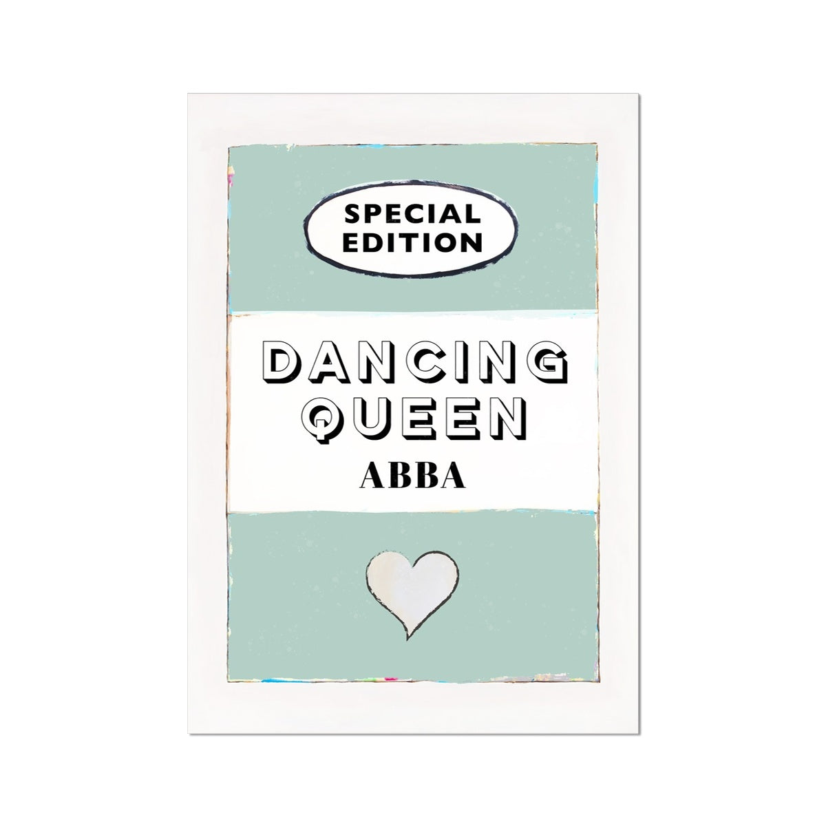 Dancing Queen Quote on  Vintage Style Book Cover Print in Green  - Unframed