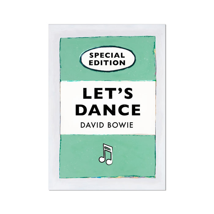 Let's Dance (Jade) Lyric Book Cover Print - Unframed