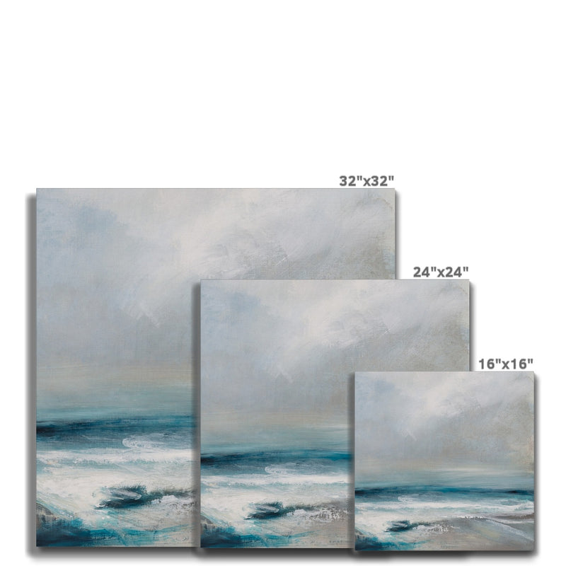 Abstract Aquamarine | Coastal Visions Sea Painting - Unframed Canvas - large seascape print