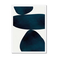 Abstract Blue Art Print | Abstract Solid Shape Art - Abstract Unframed Wall Art