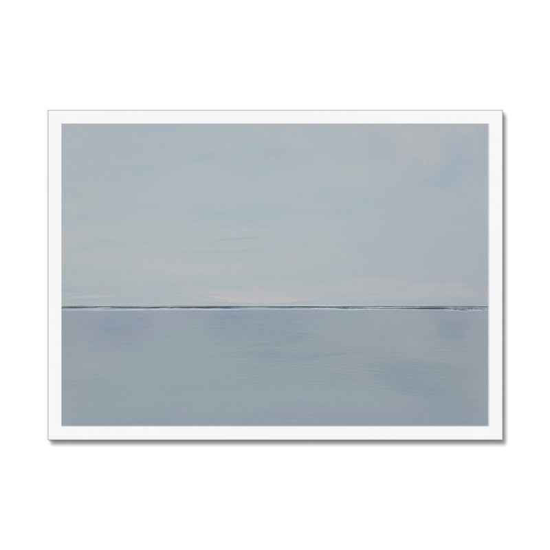 Slate Sea Painting | Modern Abstract Coastal Painting - Framed Wall Art