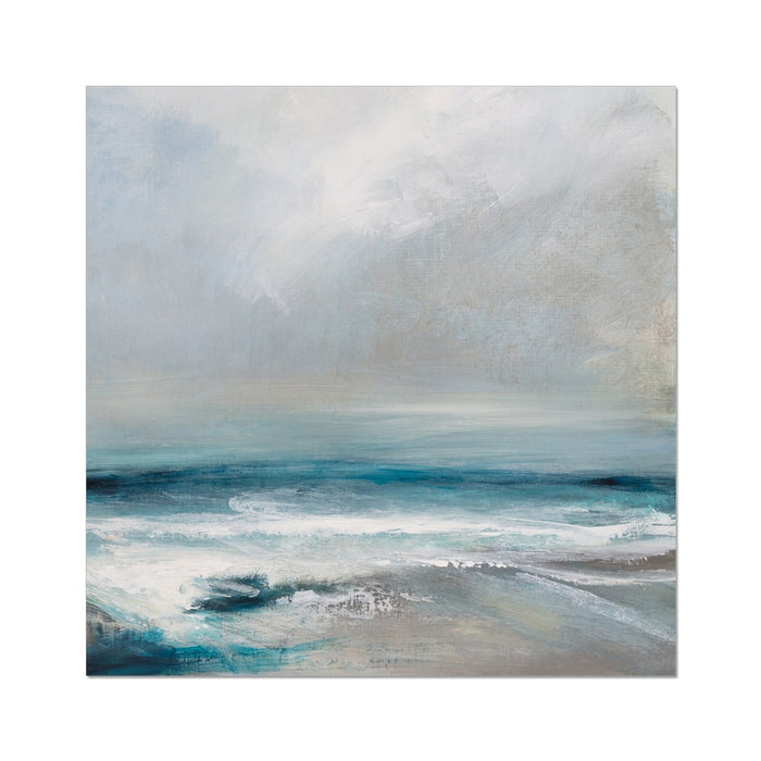 Abstract Aquamarine | Coastal Visions Sea Painting Print - Unframed Print - beach painting