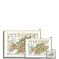 Highlands Map Print | Vintage Highlands Map - Framed