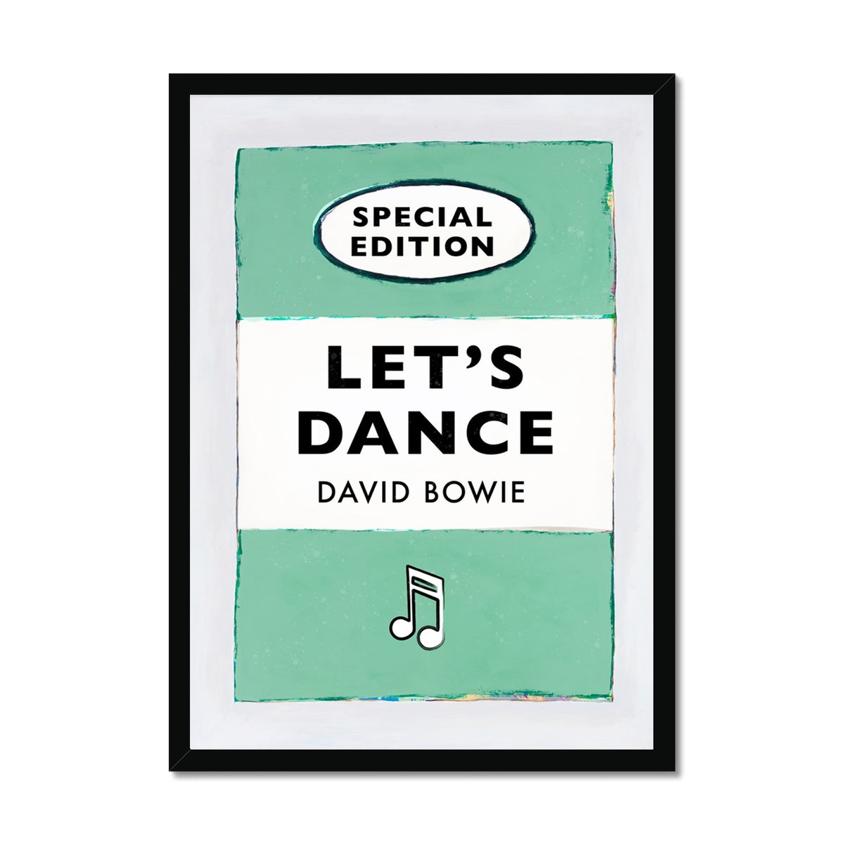 Let's Dance (Jade) Lyric Book Cover Print - Framed