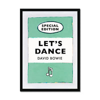 Let's Dance (Jade) Lyric Book Cover Print - Framed