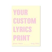 Custom  Quote Print | Block Type | Lemon - Unframed