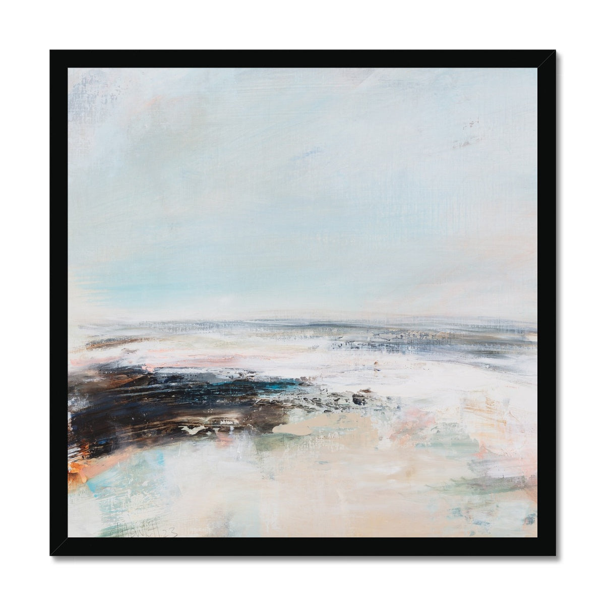 Sea Veil 2 | Coastal Visions Beach Painting Print - Framed