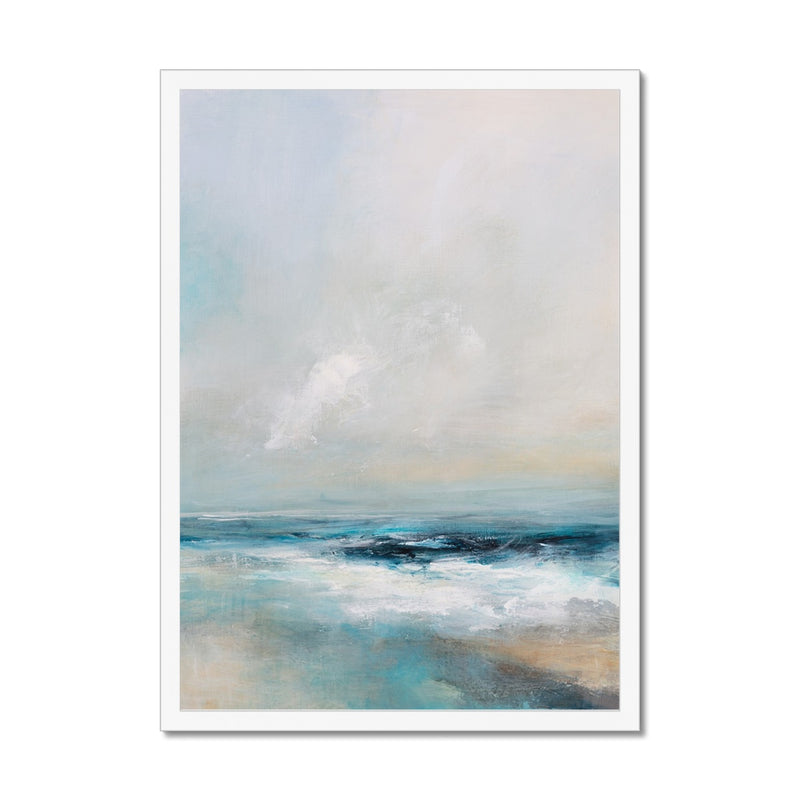 Ocean's Embrace | Coastal Visions Sea Painting Print - Framed Print - large sea artwork